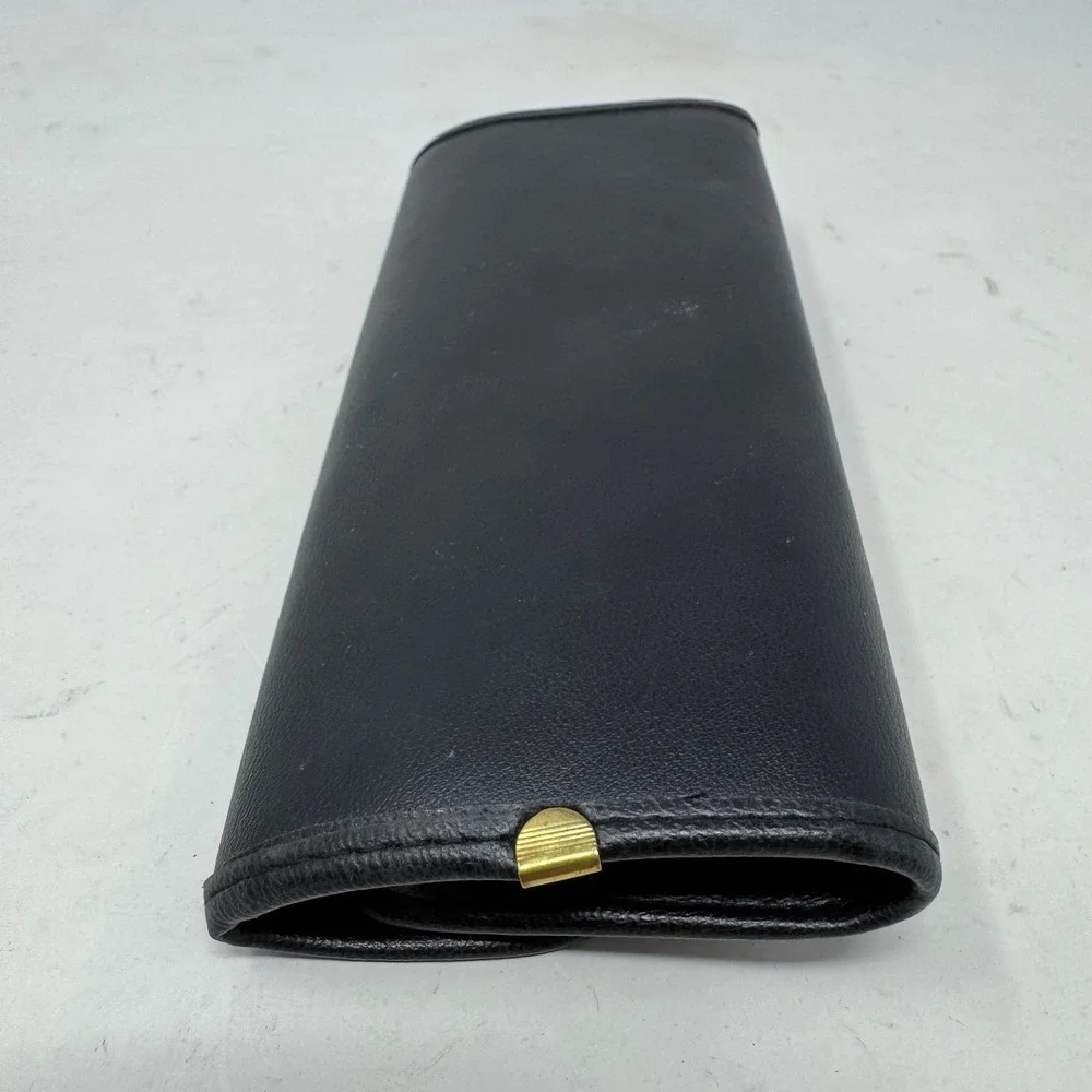 Versace Black Leather Medusa Head‎ Sunglasses Case Made in Italy Eyewear Pouch
